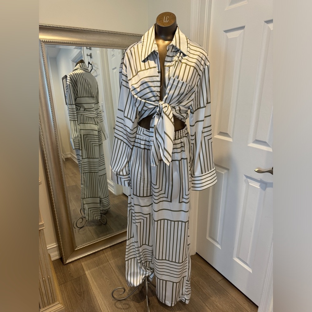 Satin pant set